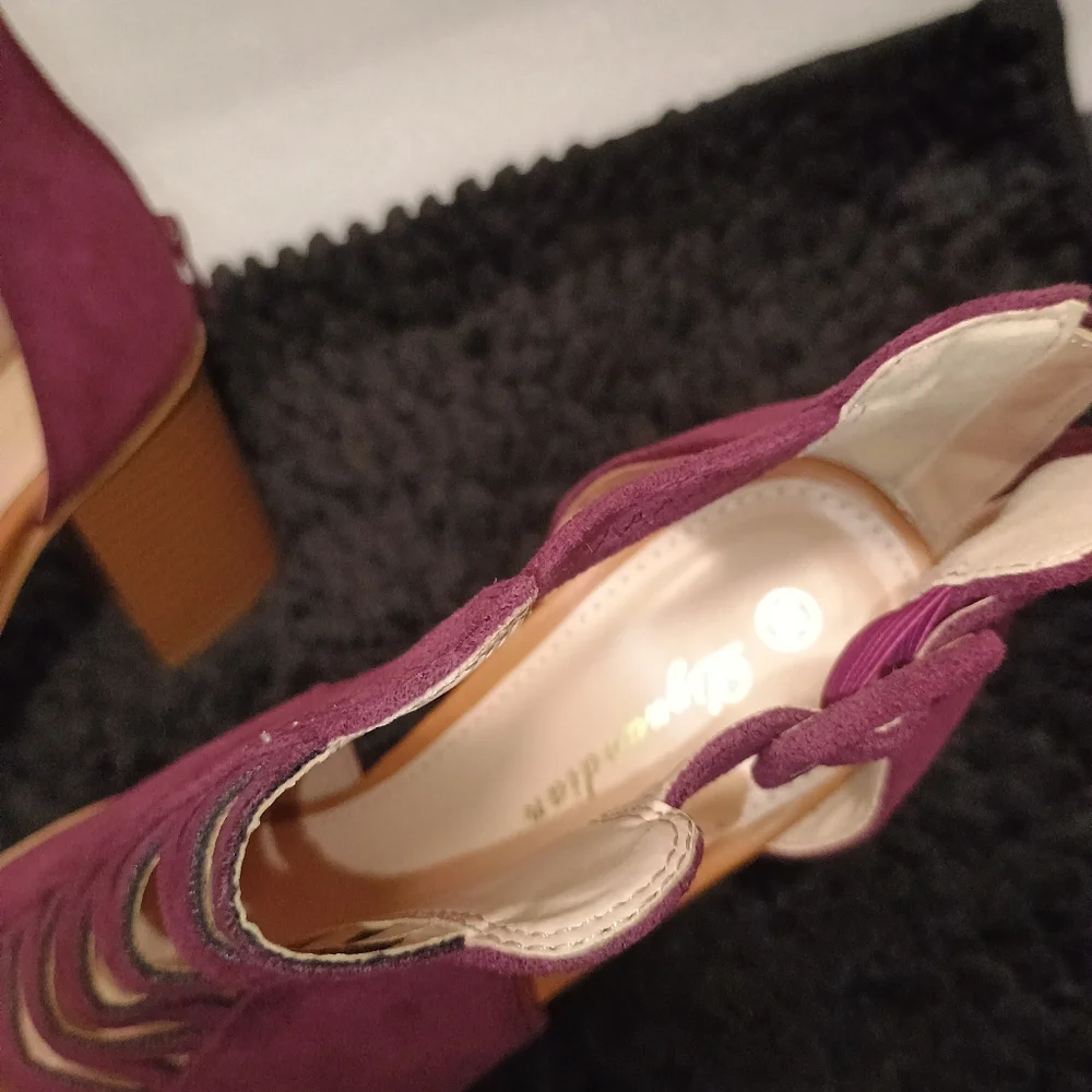 Liyuandian Woman's Platform Open Toe Elegant Burgundy Women's Heels Size 8.5 - Picture 9 of 14